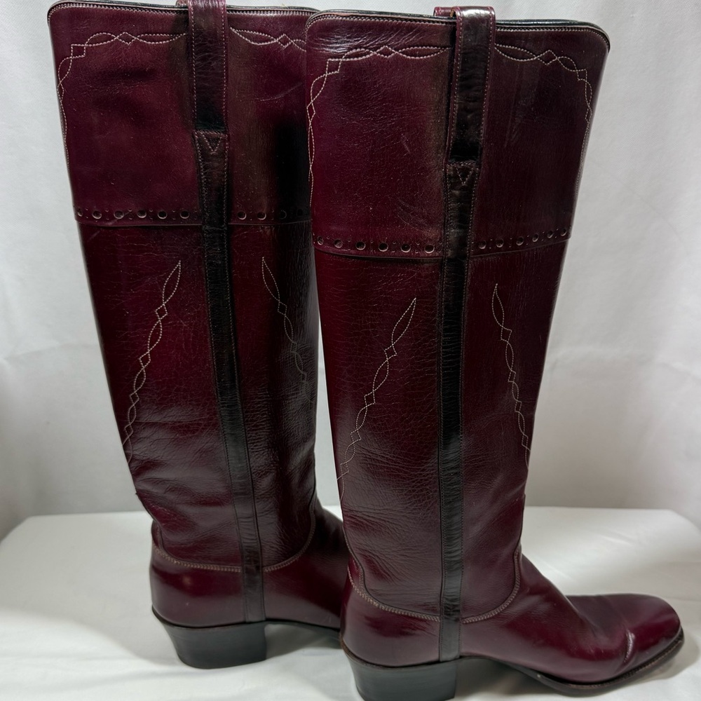 Lucchese discontinued Vintage boots Oxblood red Lucchese Rio 3LOIO Alligator